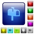 Mailbox color square buttons