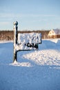 Mailbox deep in snow Royalty Free Stock Photo