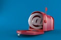 Mailbox with e-mail symbol Royalty Free Stock Photo