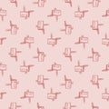 Mailbox engraved seamless pattern. Vintage letterbox in hand drawn style Royalty Free Stock Photo