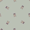 Mailbox engraved seamless pattern. Vintage letterbox in hand drawn style Royalty Free Stock Photo