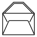 Mailbox envelope icon outline vector. Mail paper