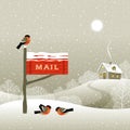 Mailbox on the forest edge Royalty Free Stock Photo