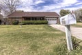 Mailbox in front of Texas home outside College Station. Mail, post