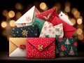 mailbox full of Christmas mail Royalty Free Stock Photo