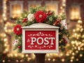 mailbox full of Christmas mail Royalty Free Stock Photo