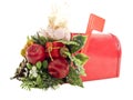 Mailbox full of gifts for Christmas Royalty Free Stock Photo