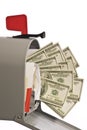 Mailbox Full of Money 1 Royalty Free Stock Photo