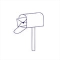 Mailbox icon isolated on white background. Mailbox icon in trendy design style. Royalty Free Stock Photo