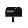 Mailbox icon isolated on white background. Mailbox icon in trendy design style. Royalty Free Stock Photo