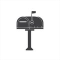 Mailbox icon isolated on white background. Mailbox icon in trendy design style. Royalty Free Stock Photo