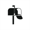 Mailbox icon isolated on white background. Mailbox icon in trendy design style. Royalty Free Stock Photo