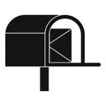Mailbox icon, simple style Royalty Free Stock Photo