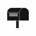 Mailbox icon in simple style Royalty Free Stock Photo