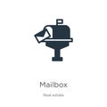Mailbox icon vector. Trendy flat mailbox icon from real estate collection isolated on white background. Vector illustration can be Royalty Free Stock Photo