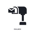 mailbox isolated icon. simple element illustration from real estate concept icons. mailbox editable logo sign symbol design on Royalty Free Stock Photo