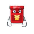 Mailbox with a the mascot cartoon silent