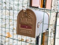 Mailbox mounted on the house gate Royalty Free Stock Photo