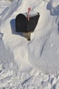 Mailbox buried in the deep snow