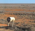 Retro mailbox at the desolated Nullarbor Plain, Perth, Australia Royalty Free Stock Photo