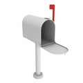 Mailbox with open door 3d Royalty Free Stock Photo