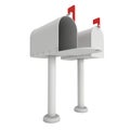 Mailbox with open door 3d Royalty Free Stock Photo