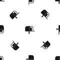 Mailbox pattern seamless black