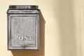 Mailbox or postbox on the concrete wall. Royalty Free Stock Photo