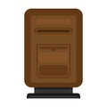 Mailbox vector icon.Cartoon vector icon isolated on white background mailbox. Royalty Free Stock Photo