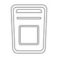 Mailbox vector icon.Outline vector icon isolated on white background mailbox. Royalty Free Stock Photo