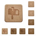 Mailbox wooden buttons