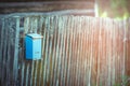 Mailbox on the wooden fence, vintage Royalty Free Stock Photo