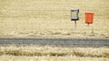 Mailboxes on a country road Royalty Free Stock Photo