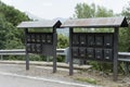 Mailboxes installed on the road.