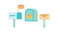 Mailboxes and Mail: Communication, Postal Service, and Delivery Icon, vector design Generative AI Royalty Free Stock Photo