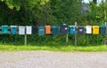 Mailboxes in a row Royalty Free Stock Photo