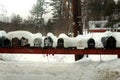 Mailboxes in the snow