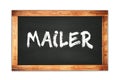 MAILER text written on wooden frame school blackboard