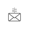 Mailing envelope message line icon