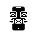 Black solid icon for Mailing, expressing and email Royalty Free Stock Photo