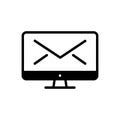 Black solid icon for Mailing, email and inbox