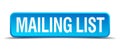 mailing list button Royalty Free Stock Photo