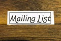 Mailing list cutout mail message communication newsletter