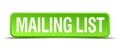 mailing list button Royalty Free Stock Photo