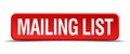 mailing list button Royalty Free Stock Photo