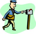 Mailman delivering a mail vector illustration