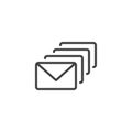 Mails outline icon