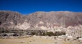 Maimara - the Painter's palette colorful mountains in Jujuy, Nortern Argentina Royalty Free Stock Photo