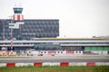 Main airport building from platform at Rotterdam the Hague Airport in theNetherlands Royalty Free Stock Photo