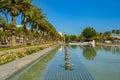 Main alley with fontane in Salou.